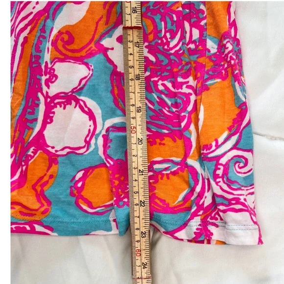 Lilly Pulitzer Girls Dress Size M (6-7) Colorful Floral Print Gold Button Detail - Picture 8 of 8